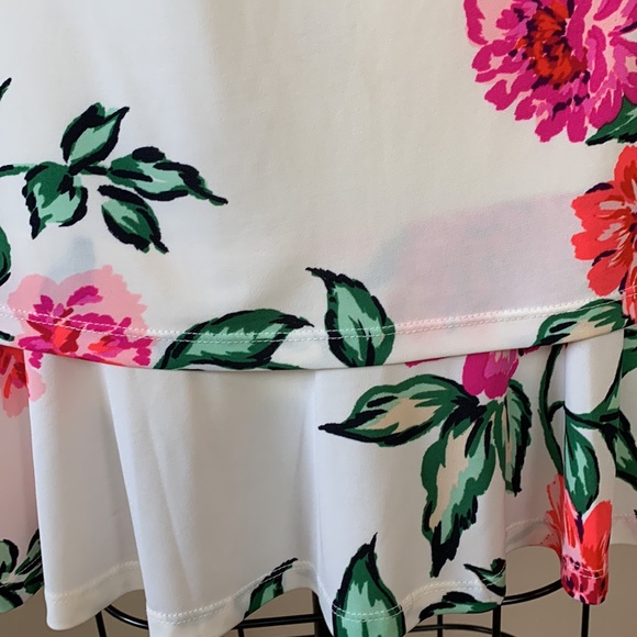 Eliza J White Floral Sleeveless Midi Dress Size 4P - Picture 3 of 9